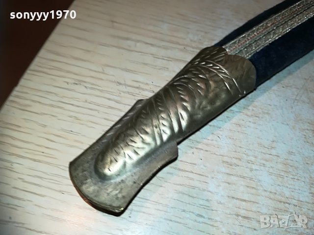 ПОРЪЧАН-АНТИК сабя-меч с кадифена ножница-60см-внос швеицария, снимка 8 - Колекции - 29779242