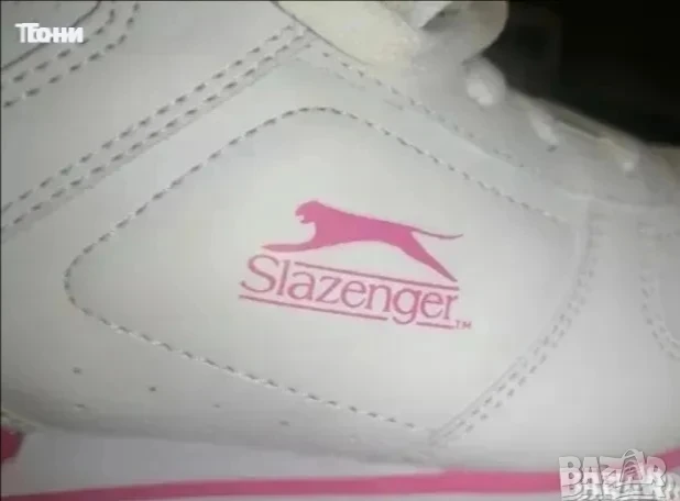 SLAZENGER Оригинал Нови Кожени Дамски Маратонки 39 , снимка 4 - Маратонки - 50800107