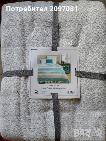 Памучни покривки за легло размер 220/240 от 100%памук, снимка 2 - Покривки за легло - 44648277