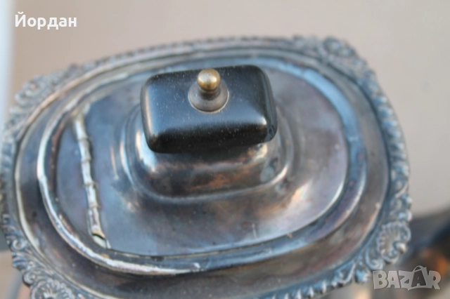 Посребрен английски чайник , снимка 7 - Антикварни и старинни предмети - 52711628