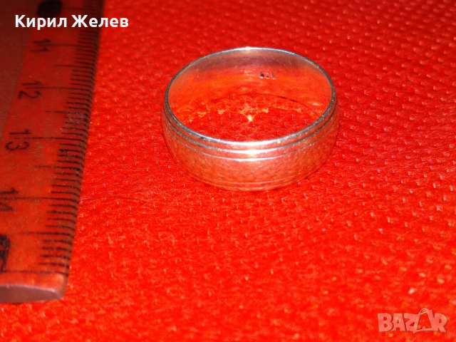 ЕЛЕГАНТЕН СРЕБЪРЕН ПРЪСТЕН ТИП ХАЛКА СРЕБРО 925 ПРОБА ВИНТИДЖ АРТ МОДЕЛ 43752, снимка 7 - Пръстени - 44610375