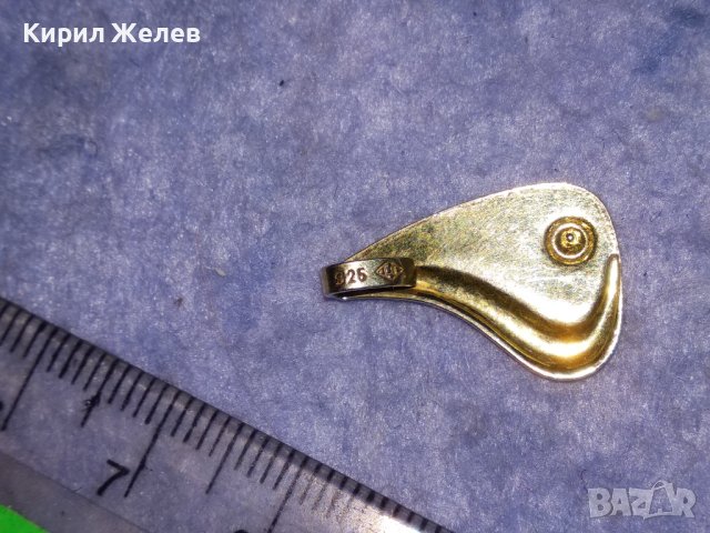 ПОЗЛАТЕН СРЕБЪРЕН СКЪПОЦЕНЕН АРТ ПЕНДАНТ МАРКОВО СРЕБРО 925 ДИЗАЙНЕРСКИ МЕДАЛЬОН 33131, снимка 7 - Колиета, медальони, синджири - 40500568