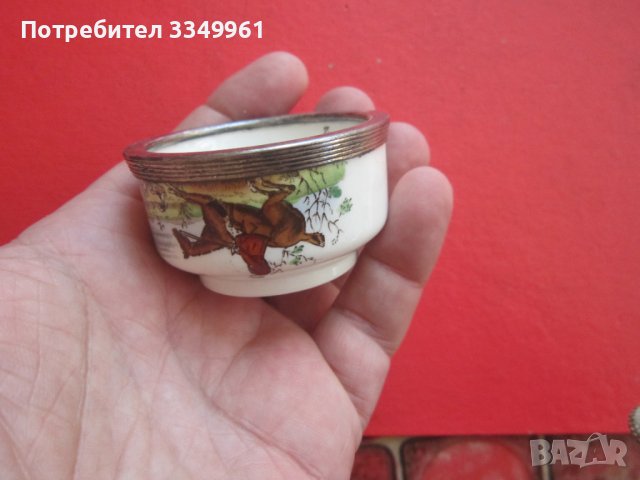 Английска порцеланова чаша със сребърен обков Порцелан, снимка 7 - Други ценни предмети - 36776640