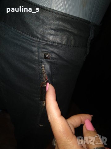 Дизайнерски панталон с кожен ефект "Kello"® / голям размер , снимка 6 - Панталони - 15475101