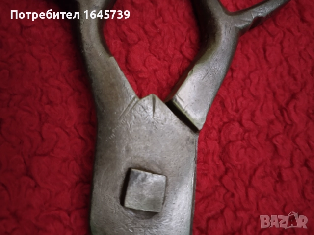 Огромна стара абаджийска ножица от 19 век, снимка 4 - Антикварни и старинни предмети - 52712628