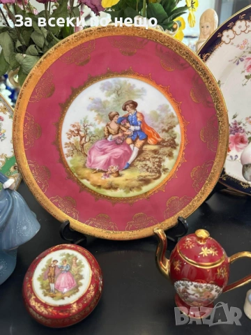 Bavaria Germany  “Kuba Porzellan” Fragonard- абсолютно великолепно плато Код P2249, снимка 6 - Колекции - 54241551