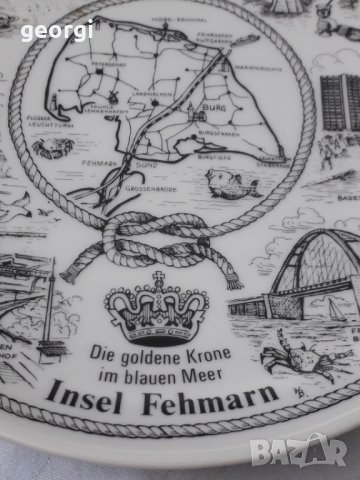 Немска декоративна порцеланова чиния , снимка 2 - Колекции - 31578724