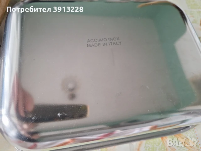 Тава, инокс , 28 на 20 см, снимка 2 - Прибори за хранене, готвене и сервиране - 51219957