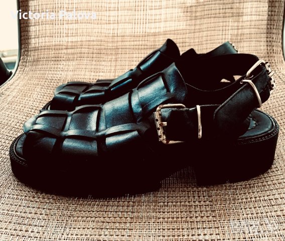 Модерни груби сандали естествена кожа, снимка 4 - Сандали - 40633794