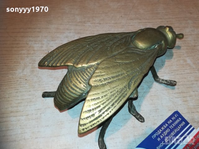 ОГРОМНА МУХА/ПЕПЕЛНИК-МЕД/МЕСИНГ 2810201921, снимка 6 - Колекции - 30590587