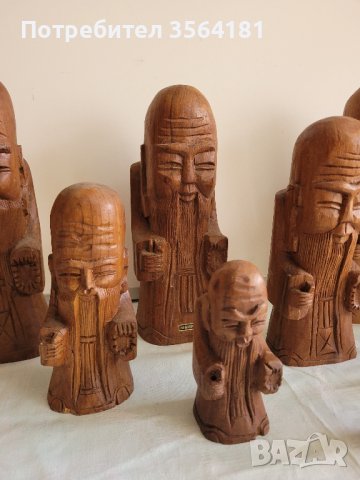 азиатски дървени склуптори , снимка 7 - Антикварни и старинни предмети - 42027720