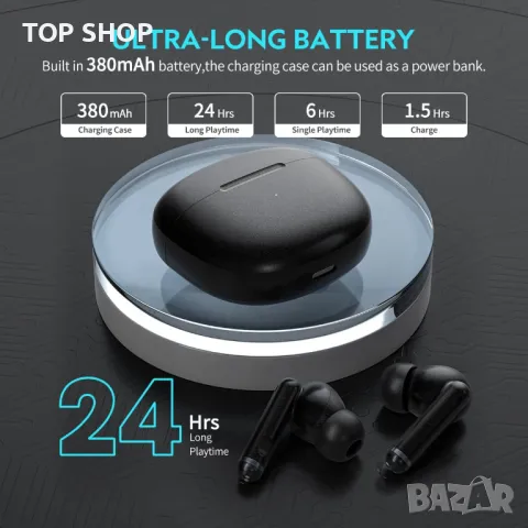 Нови Безжични слушалки Bluetooth HD HiFi стерео звук Микрофон iPhone Android iOS, снимка 3 - Bluetooth слушалки - 49444318