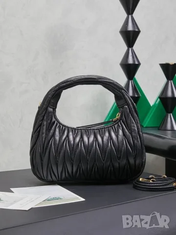 Miu Miu Wander Matelassé Bag – Black, снимка 2 - Чанти - 56467758