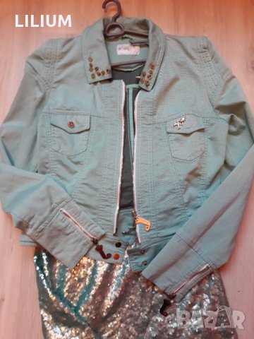 Рокля Boohoo и сако Unona/ Мента, снимка 2 - Рокли - 35563642