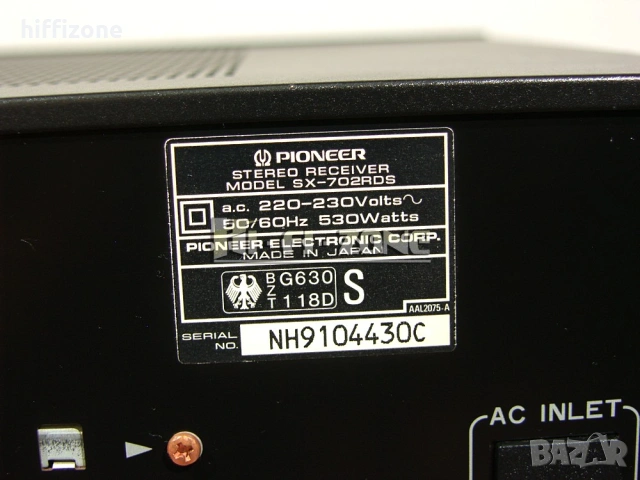 Ресивър  Pioneer sx-702rds /1 , снимка 9 - Ресийвъри, усилватели, смесителни пултове - 54061559