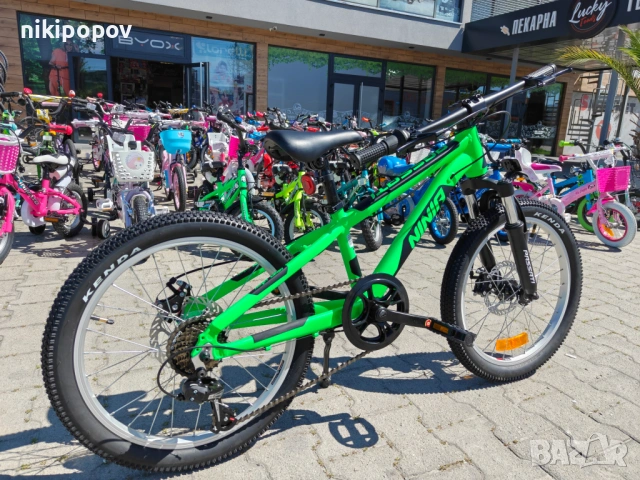 BG Алуминиев велосипед 20" NINJA зелен, снимка 11 - Велосипеди - 54334682