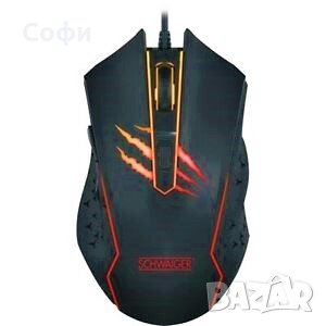 Gaming Maus SCHWAIGER GM3000, LED Оптична, Ергономична, Черен/Червен, снимка 2 - Клавиатури и мишки - 31339096