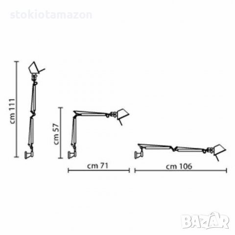 Artemide AR A015120+AR A003920 KOMPLET - LED Димируема настолна лампа TOLOMEO MIDI 1xLED/9W/230V, снимка 4 - Други - 38144550