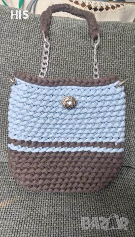 Луксозни плетени дамски чанти, ръчно изработени, с дълга дръжка за през рамо, , снимка 13 - Чанти - 40479121