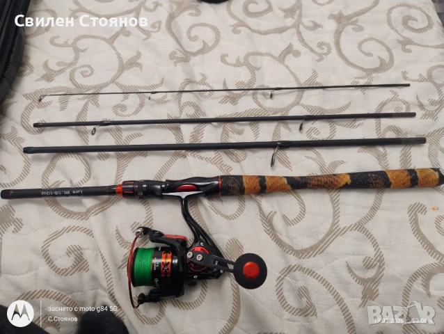 Спининг комплект( въдица, макара, влакно, калъф., снимка 5 - Такъми - 53880553