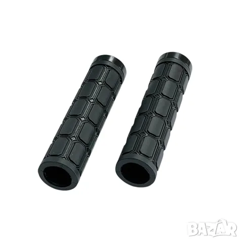 Черни гумени дръжки за велосипед 132 mm с отвор 22 mm, снимка 3 - Аксесоари и консумативи - 55866685