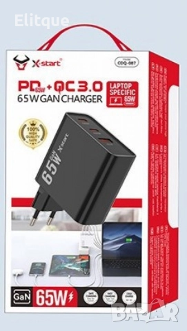 Тройно бързо зарядно устройство 2xType-C+USB-A, снимка 4 - Оригинални зарядни - 52839241