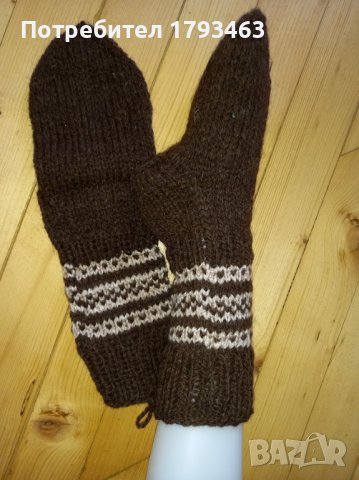 Ръчно плетени вълнени чорапи размер 37, снимка 1 - Други - 38588563