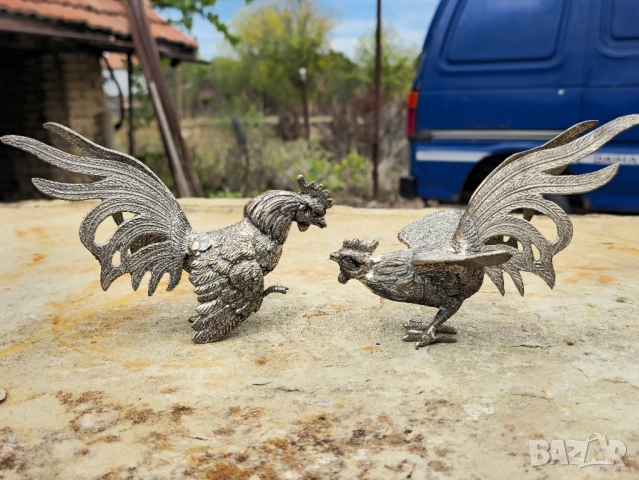 2-броя Бронзови Бойни Петли, снимка 3 - Декорация за дома - 52033419