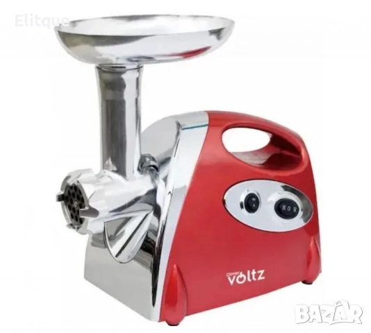 Месомелачка Voltz, 1400W, приставка за домати, бял, черен, червен, снимка 3 - Друга електроника - 52832061