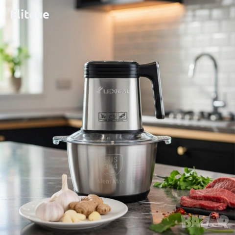 Lexical LCH-1946 електрически чопър – бързо и прецизно рязане с 3 скорости, снимка 4 - Чопъри и пасатори - 52888982