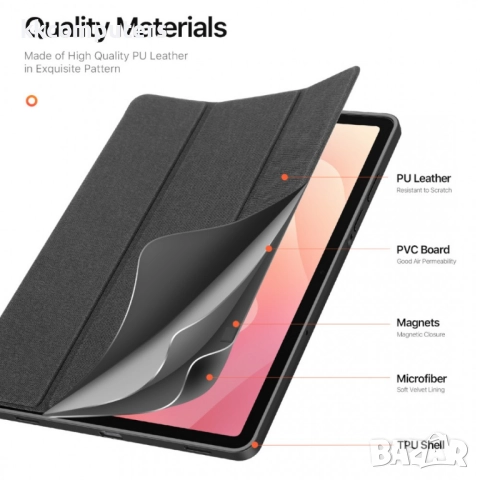 DUX DUCIS Кожен калъф за Samsung Galaxy Tab S11 X730/X736 със Стенд, Слот за стилус, вкл. Протектор-, снимка 6 - Калъфи, кейсове - 52320899