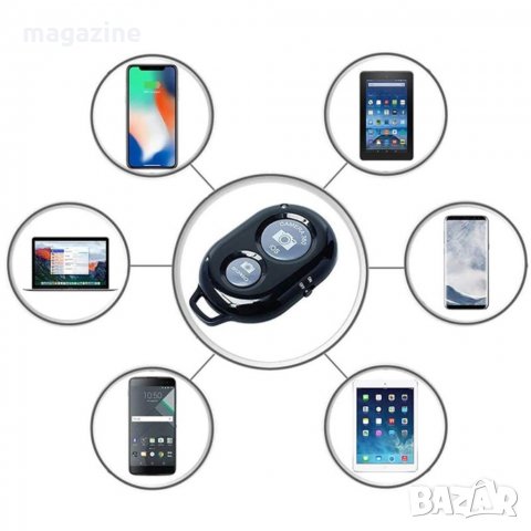 Универсално Bluetooth Дистанционно за Снимки и Видео (Смартфон, Ринг Лампа) , снимка 2 - Селфи стикове, аксесоари - 32057352