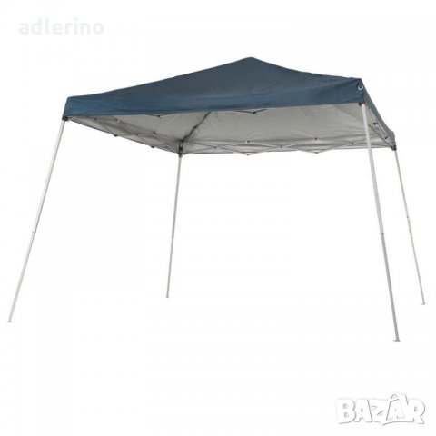 Сгъваем павилион, 3x3 m, син, изключително здрав полиестерен брезентов покрив 210 g / m², градинска , снимка 3 - Градински мебели, декорация  - 34151216
