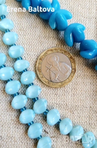 💙🍃💙гердан  колиеръчно изработени  Яблонекс, снимка 2 - Колиета, медальони, синджири - 50844510