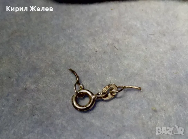 СТАРА СРЕБЪРНА ЗАКОПЧАЛКА РОДИРАНО СРЕБРО 925 КАРАБИНКА За ЛАНЧЕ ГРИВНА КОЛИЕ ВЕРИЖКА 49948, снимка 4 - Други - 49525522
