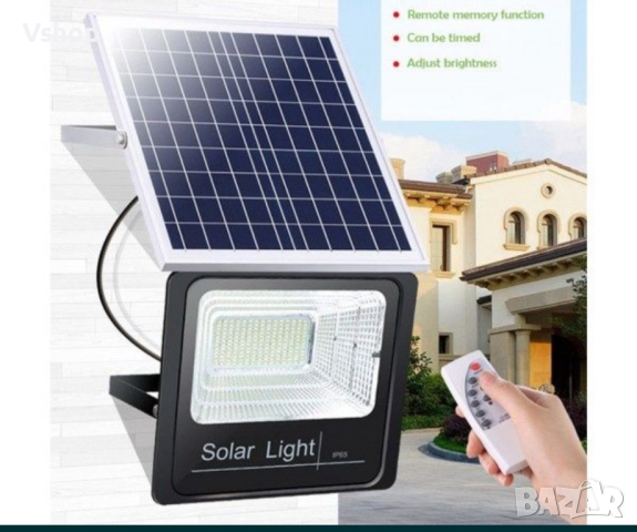Градински соларен LED комплект Solar Flood Lamp T-400W, Соларен панел,