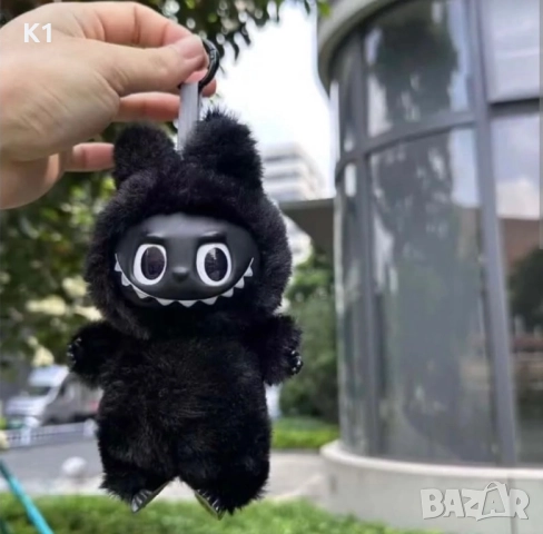 Лабубу Black / Черно Labubu Exciting Macaron, снимка 3 - Плюшени играчки - 51625846