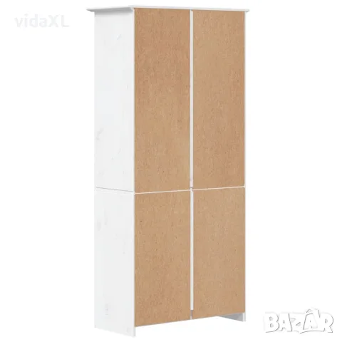 vidaXL Етажерка за книги BODO бяла 82x40x173 см бор масив 5 нива, снимка 5 - Етажерки - 56147364