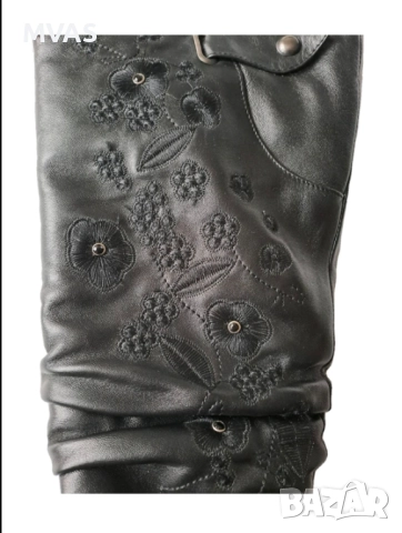 Нови естествена кожа дамски зимни ботуши на ток с естествен пух пълнеж 38 39 размер, снимка 6 - Дамски ботуши - 51879486