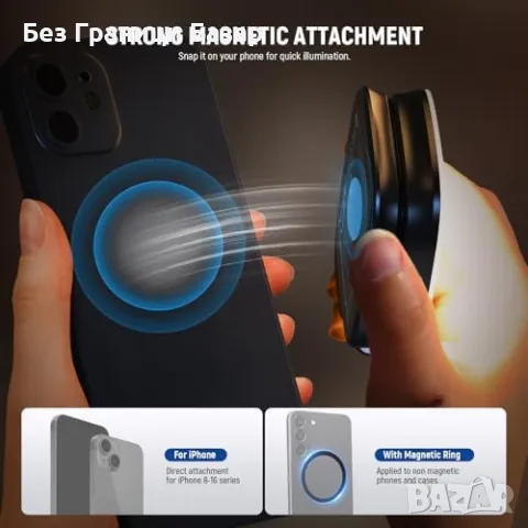 Нов Neewer Магнитен Пръстен Светлина 700lx iPhone Samsung TikTok влог, снимка 8 - Чанти, стативи, аксесоари - 50167338