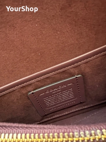 Дамска чанта Coach Tabby Shoulder Bag 26 в кафяв цвят, снимка 8 - Чанти - 54241647