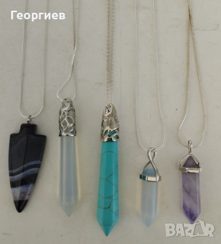 Бижутерия колиета,медальони с камък,и перли, снимка 4 - Колиета, медальони, синджири - 52154809