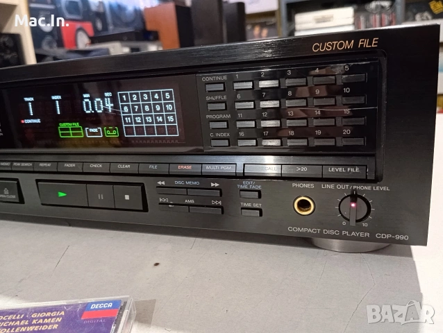 ВЪРХОВ Модел CD ПЛЕЙЪР SONY CDP-990 , снимка 4 - Аудиосистеми - 54083866