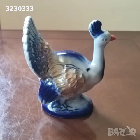 Порцеланова фигурка паун ЛФЗ,СССР, стара, снимка 3 - Колекции - 49592153