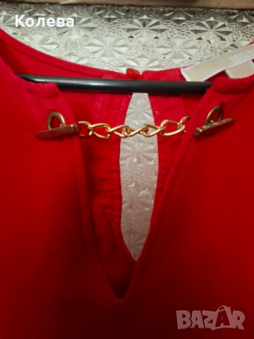 Червена маркова дамска блуза, снимка 3 - Туники - 54099603