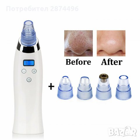 Вакумен уред за почистване на лицето с дисплей, снимка 5 - Козметика за лице - 30927316