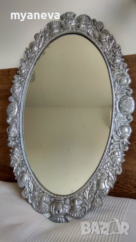Vintage бароково , метално огледало с богата орнаментика. , снимка 5 - Антикварни и старинни предмети - 42203919