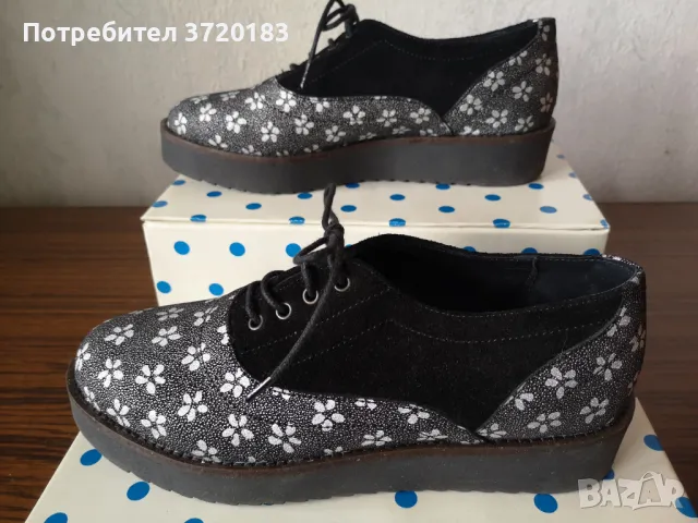 Обувки с оригинален десен и допълнителен ефект с ресни, снимка 3 - Дамски ежедневни обувки - 48471134