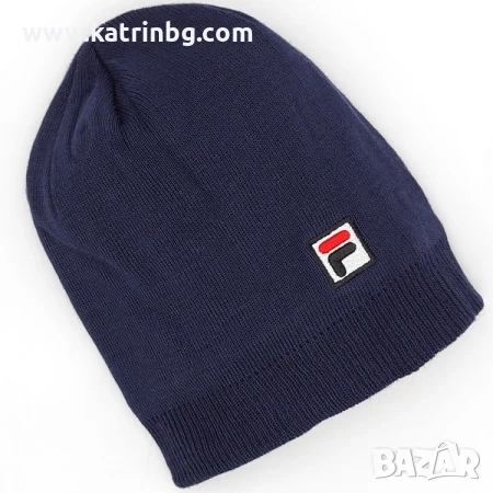 Мъжка зимна шапка в тъмно син цвят с декоративна емблема Код на продукта:MSHA-20