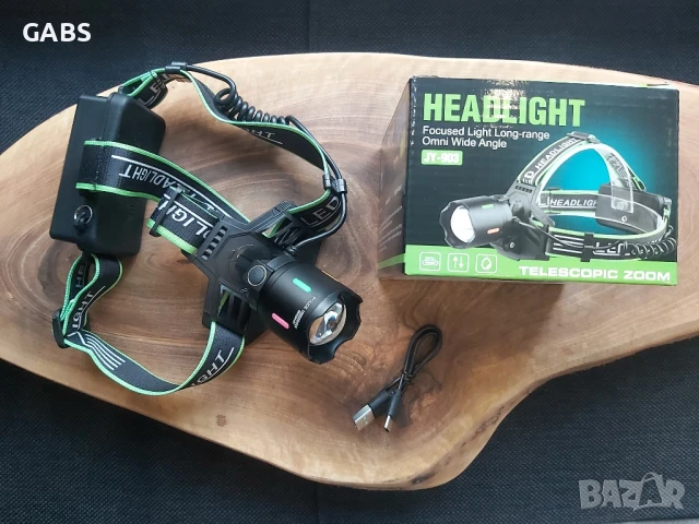 LED челник с USB зареждане, снимка 3 - Къмпинг осветление - 50667894